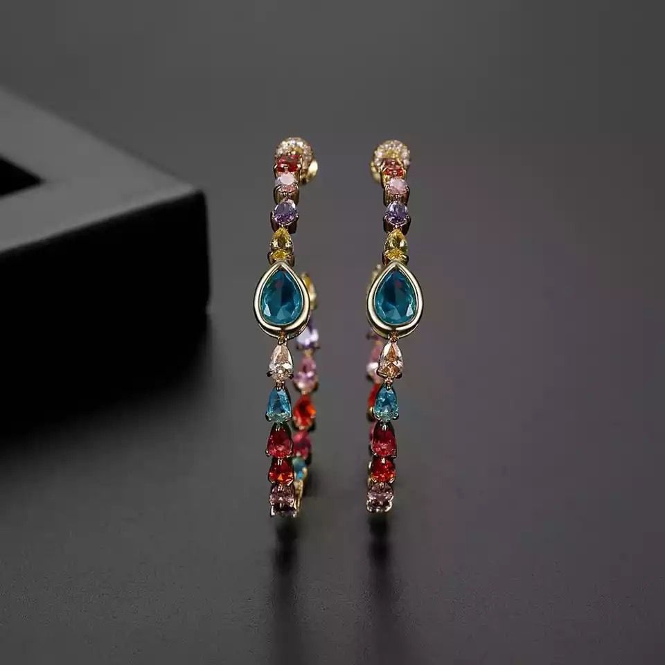 Colorful Elegant Hoop Earring